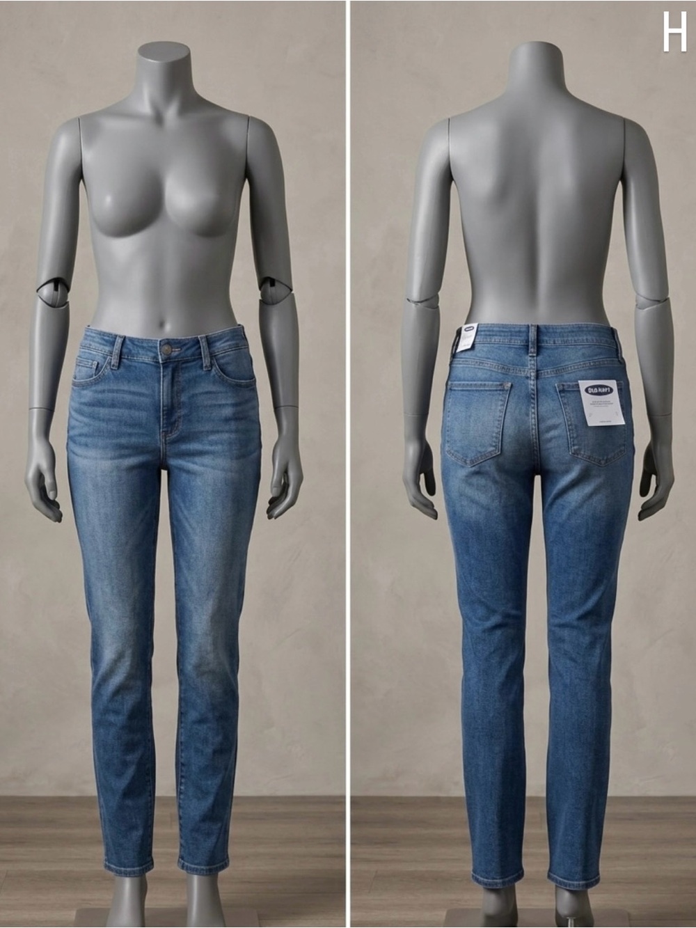 Old Navy Women's Skinny Jeans in Medium Blue Wash - Short